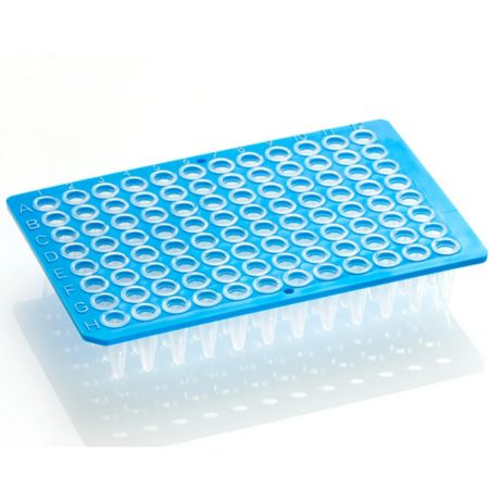 framestar_96_well_non-skirted_pcr_plate_low_profile_(various_colours)_premier_scientific_blue