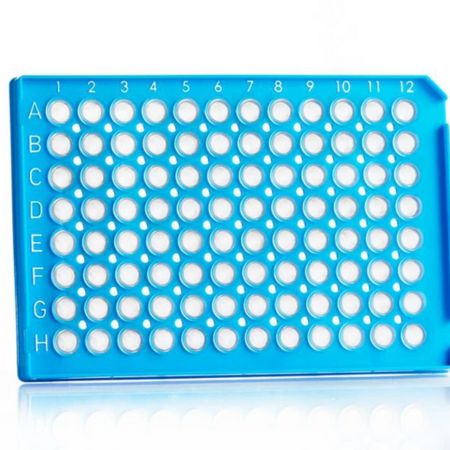framestar_96_well_semi-skirted_pcr_plate_with_upstand_abi_style_(various_colours)_premier_scientific_blue