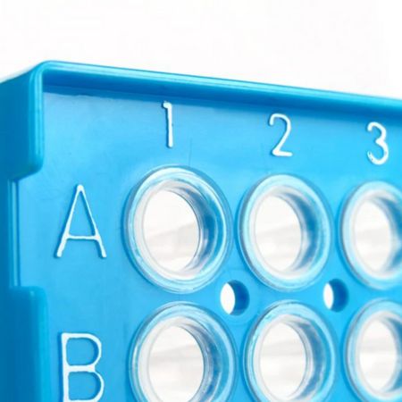 framestar_96_well_semi-skirted_pcr_plate_with_upstand_abi_style_(various_colours)_premier_scientific_blue_side