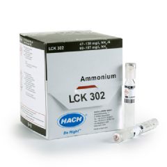 Hach LCK302 Ammonium cuvette test 47-130 mg/L NH4-N, 25 tests