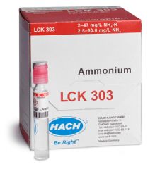 Hach LCK303 Ammonium cuvette test 2.0-47.0 mg/L NH4-N, 25 tests
